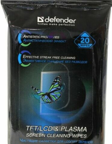 Defender 30202 Чистящие салфетки для LCD экранов  и  плазменных панелей 20шт