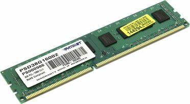 Patriot PSD38G16002 DDR3 DIMM  8Gb PC3-12800 CL11