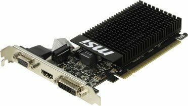 1Gb PCI-E DDR3 MSI GT710 1GD3H LP  RTL  D-Sub+DVI+HDMI GeForce GT710