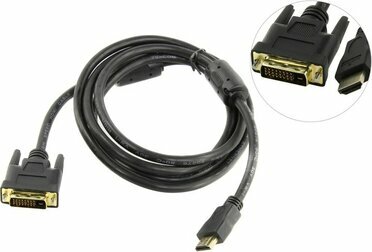 TV-COM LCG135F-2м Кабель HDMI to DVI-D  19M -25M 2м  2  фильтра