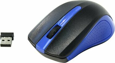 OKLICK Wireless Optical Mouse 485MW Black&ampBlue RTL  USB 3btn+Roll 997826