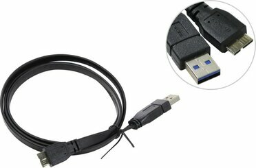 Orient MU-310FКабель USB 3.0 AM--USB 3.0 micro-B  1м,  плоский