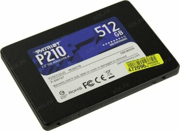 SSD 512 Gb SATA 6Gbs  Patriot  P210  P210S512G25 2.5