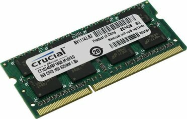 Crucial CT102464BF160B DDR3 SODIMM 8Gb  PC3-12800 CL11for NoteBook